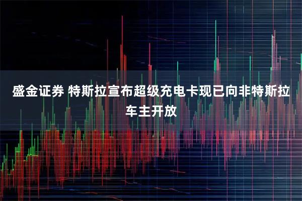 盛金证券 特斯拉宣布超级充电卡现已向非特斯拉车主开放